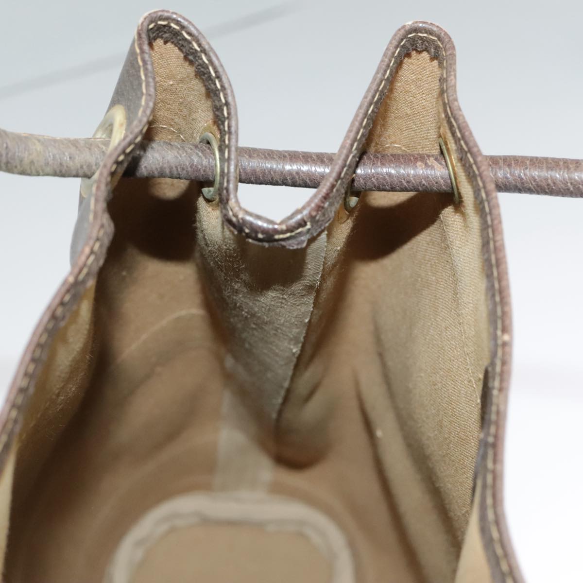 GUCCI GG Supreme Web Sherry Line Hand Bag PVC Beige Green Red 98868