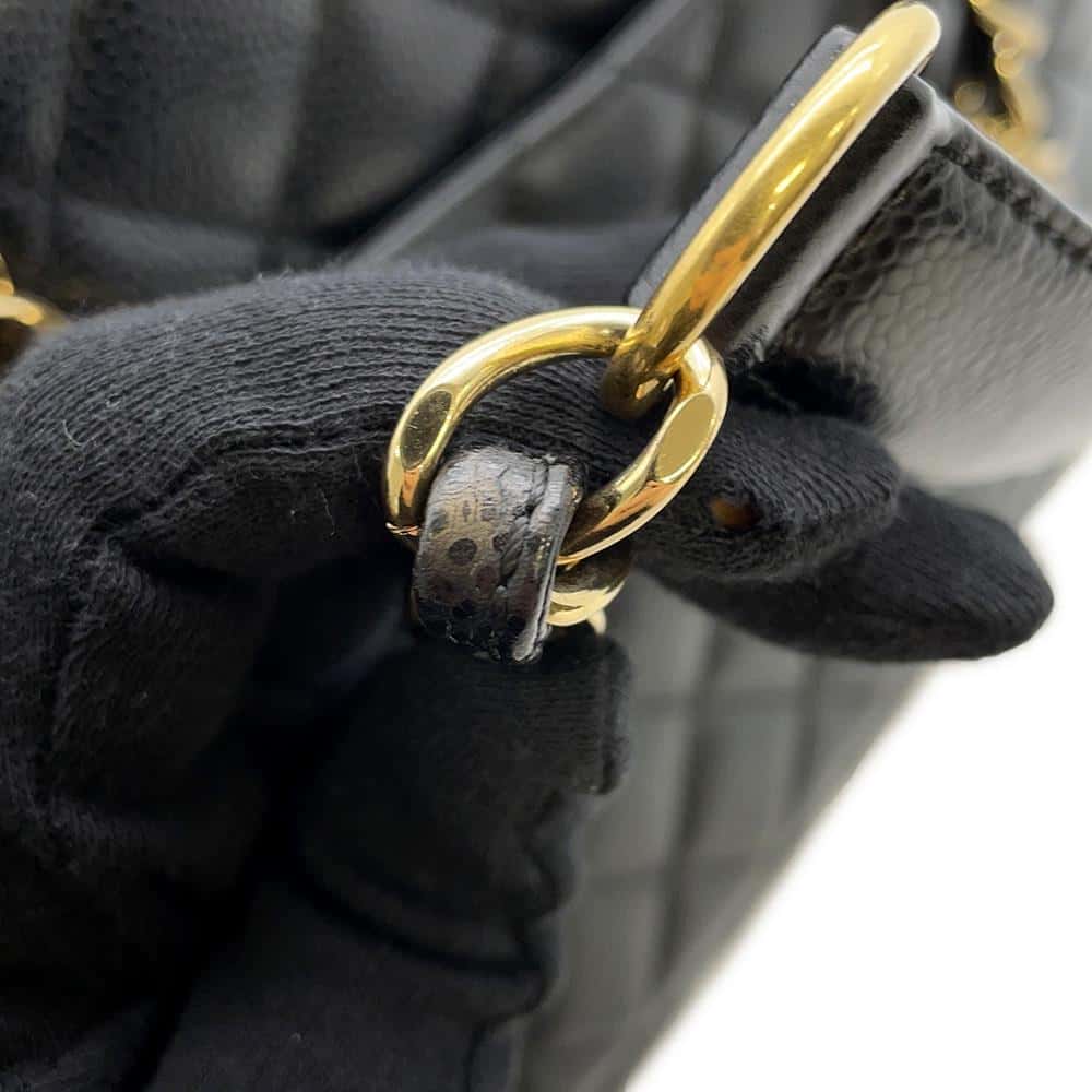 CHANEL GST tote BlackA50995 Caviar Leather