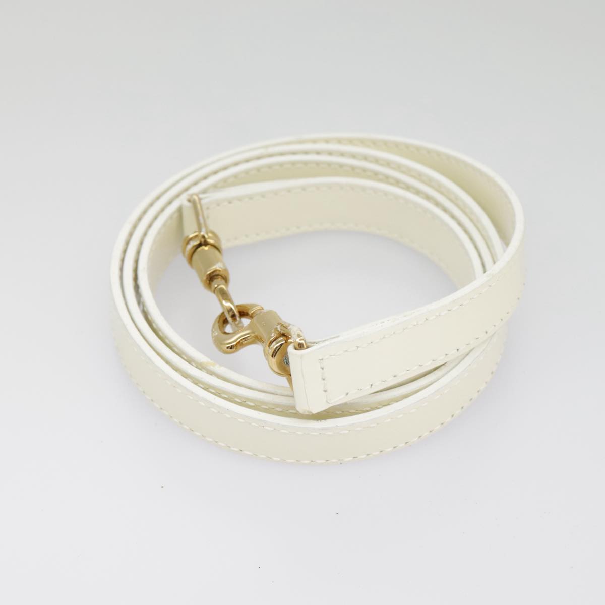 GUCCI Hand Bag Patent leather 2way Cream Gold 98924