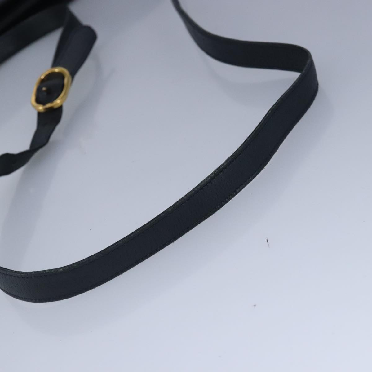 GUCCI GG Supreme Sherry Line Shoulder Bag PVC Navy Gold 98968
