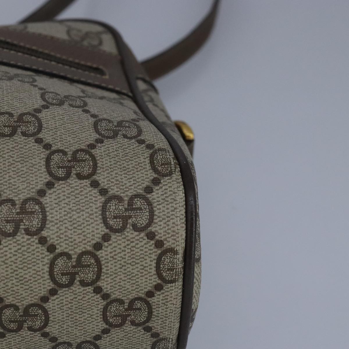 GUCCI GG Supreme Web Sherry Line Shoulder Bag PVC Beige Red 99032