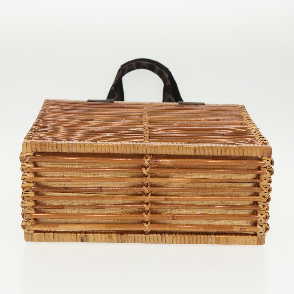 FENDI Basket bag Hand Bag Beige Black 99041