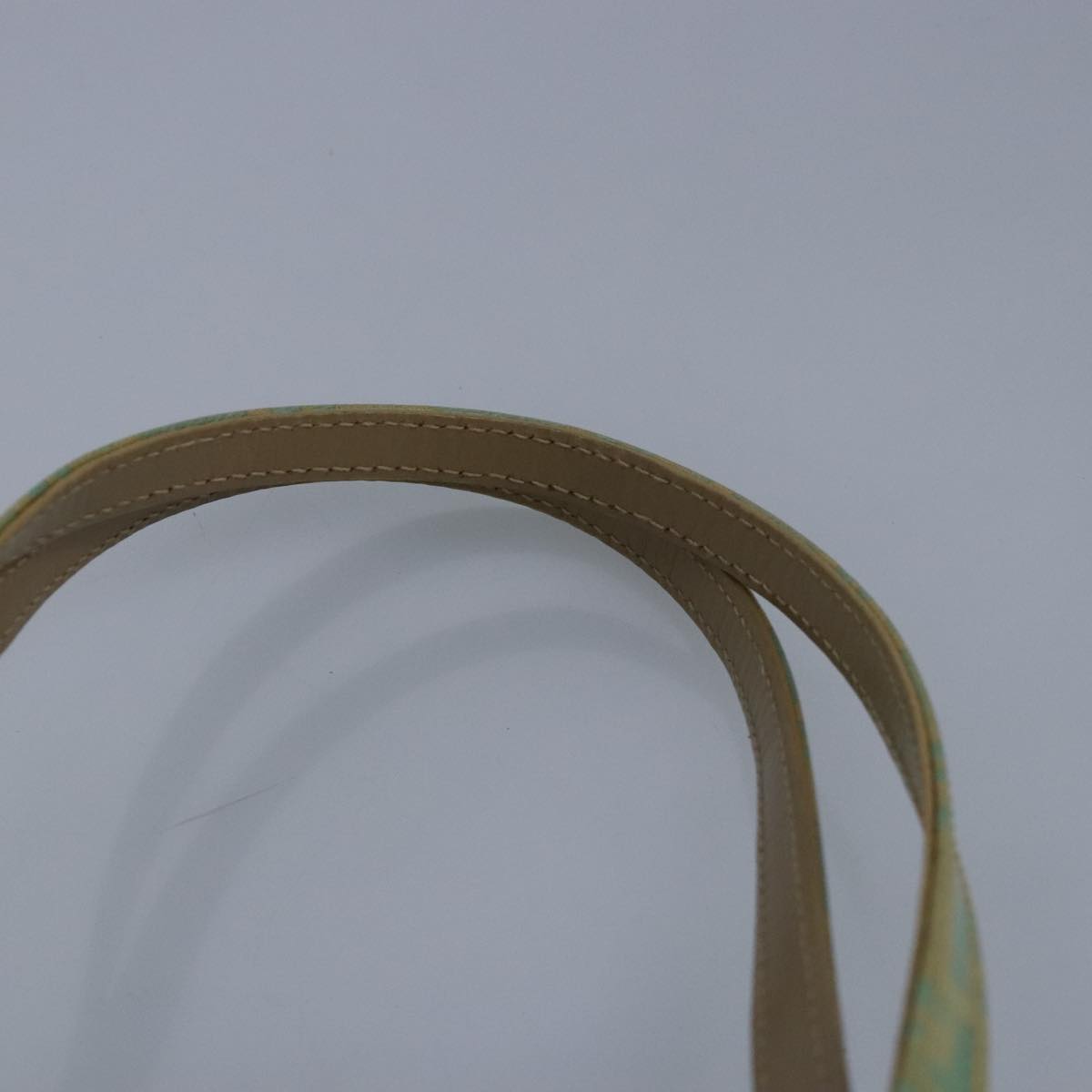 FENDI Zucchino Canvas Hand Bag Patent leather Green 99134