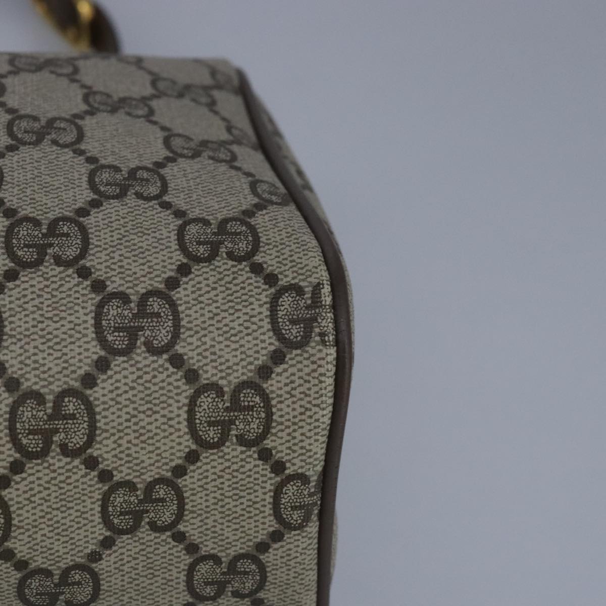 GUCCI GG Supreme Web Sherry Line Shoulder Bag PVC Beige Red 99138