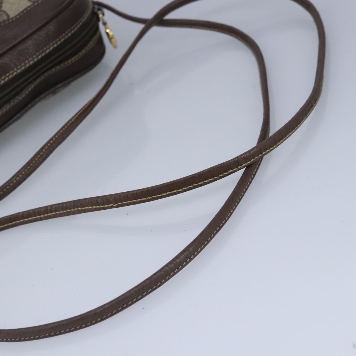 GUCCI GG Supreme Web Sherry Line Shoulder Bag PVC Beige Red 99139