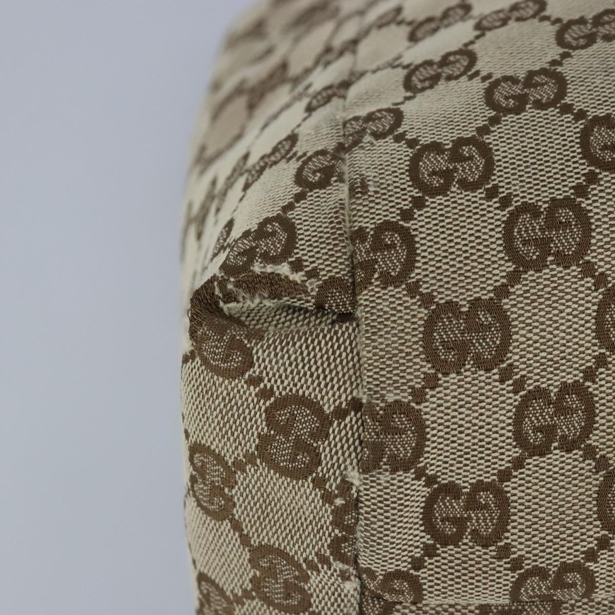 GUCCI GG Canvas Hand Bag Web Sherry Line Beige Gold 211935 99143