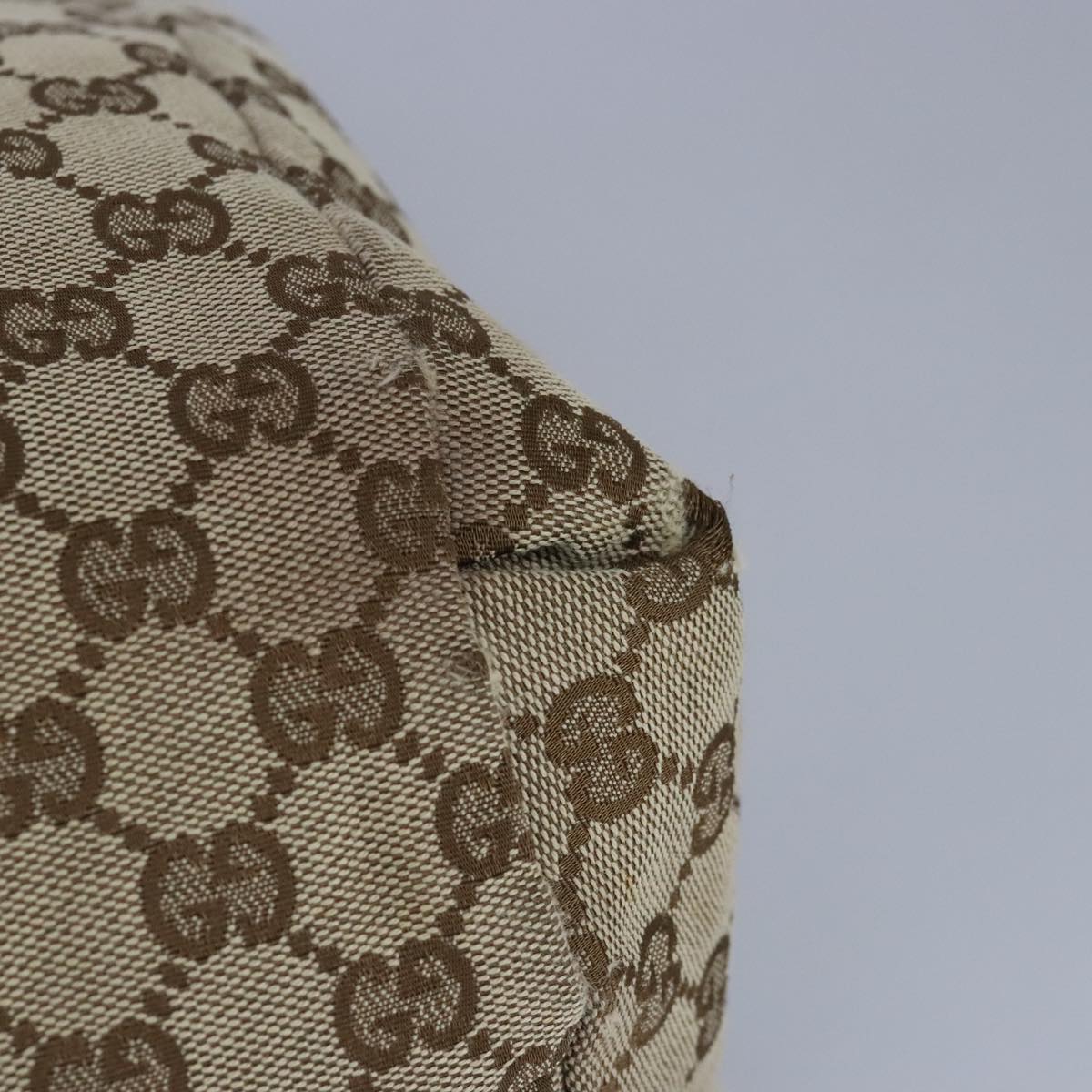 GUCCI GG Canvas Hand Bag Web Sherry Line Beige Gold 211935 99143