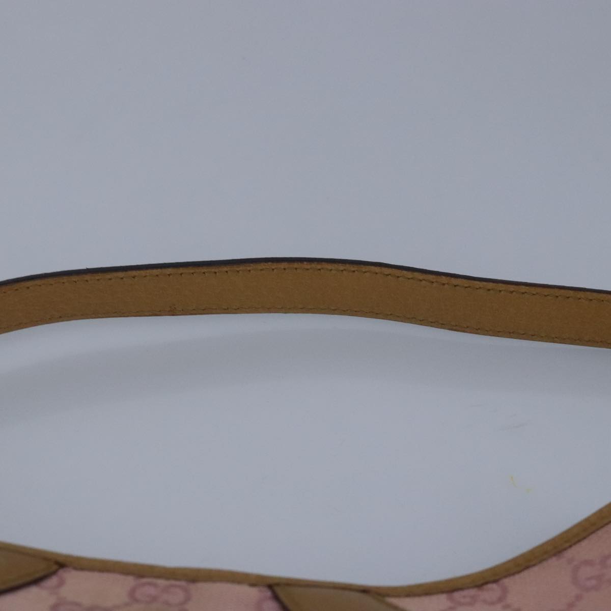 GUCCI GG Canvas Shoulder Bag Pink Beige 113012 99144