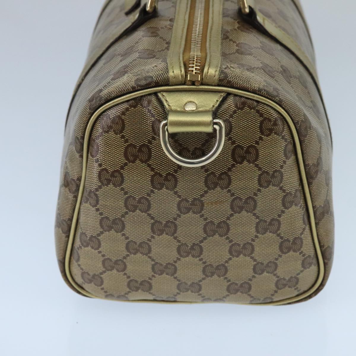GUCCI GG Crystal Hand Bag 2way Beige Gold 203696 99145