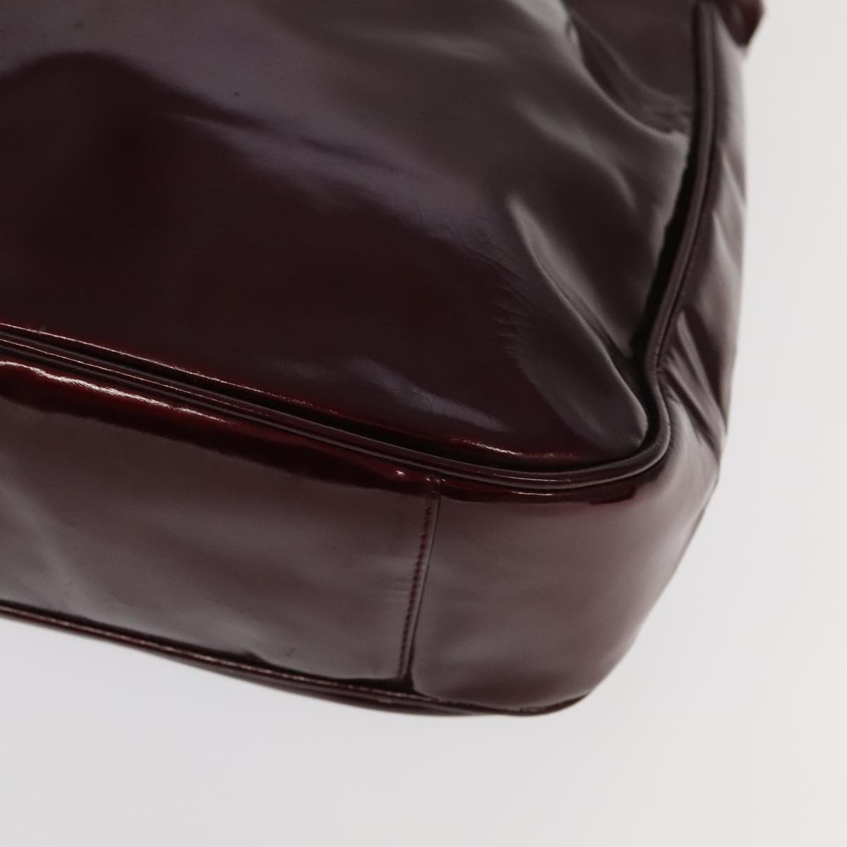 GUCCI Bamboo Hand Bag Patent leather 2way Red 99166