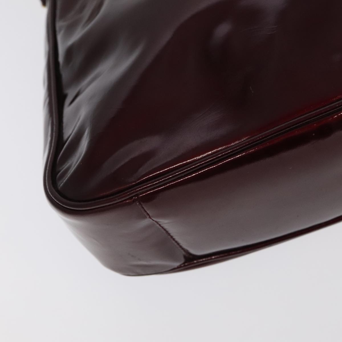 GUCCI Bamboo Hand Bag Patent leather 2way Red 99166