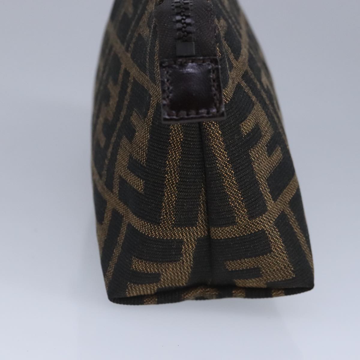 FENDI Zucca Canvas Pouch Brown Black 99170