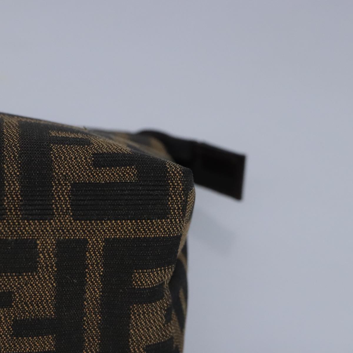 FENDI Zucca Canvas Pouch Brown Black 99170