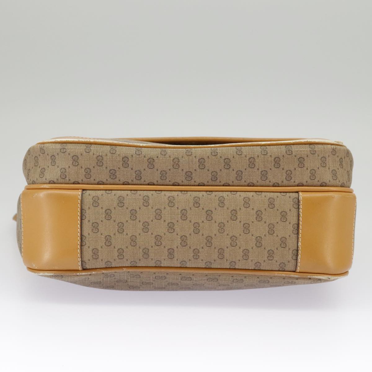 GUCCI Micro GG Supreme Shoulder Bag PVC Beige Gold 99301