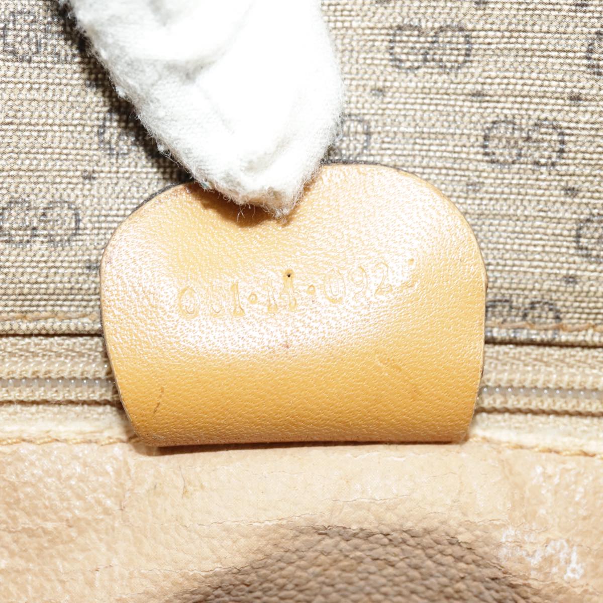 GUCCI Micro GG Supreme Shoulder Bag PVC Beige Gold 99301