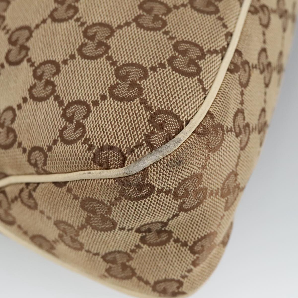 GUCCI GG Canvas Tote Bag Beige Gold 163288 99307