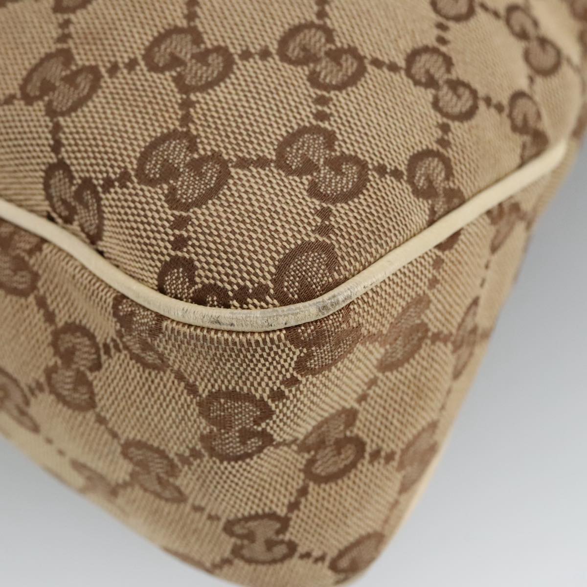 GUCCI GG Canvas Tote Bag Beige Gold 163288 99307
