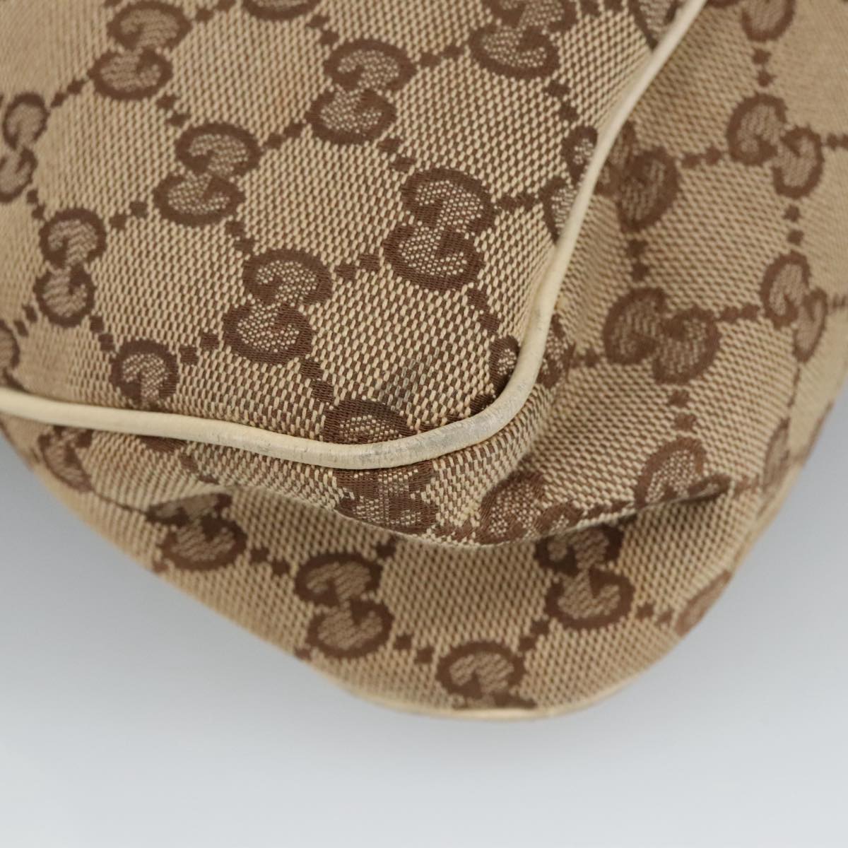 GUCCI GG Canvas Tote Bag Beige Gold 163288 99307