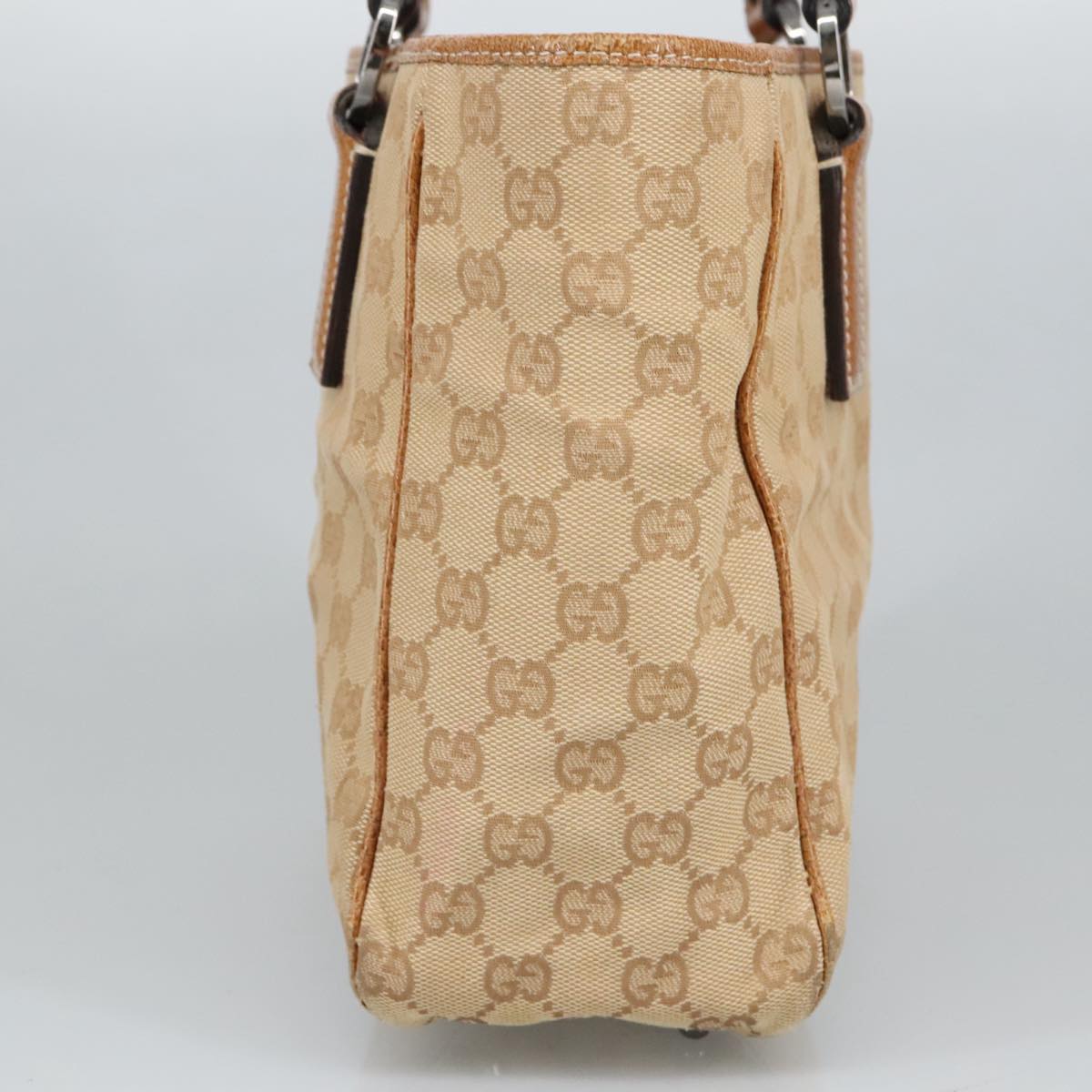 GUCCI GG Canvas Shoulder Bag Beige 113019 99309