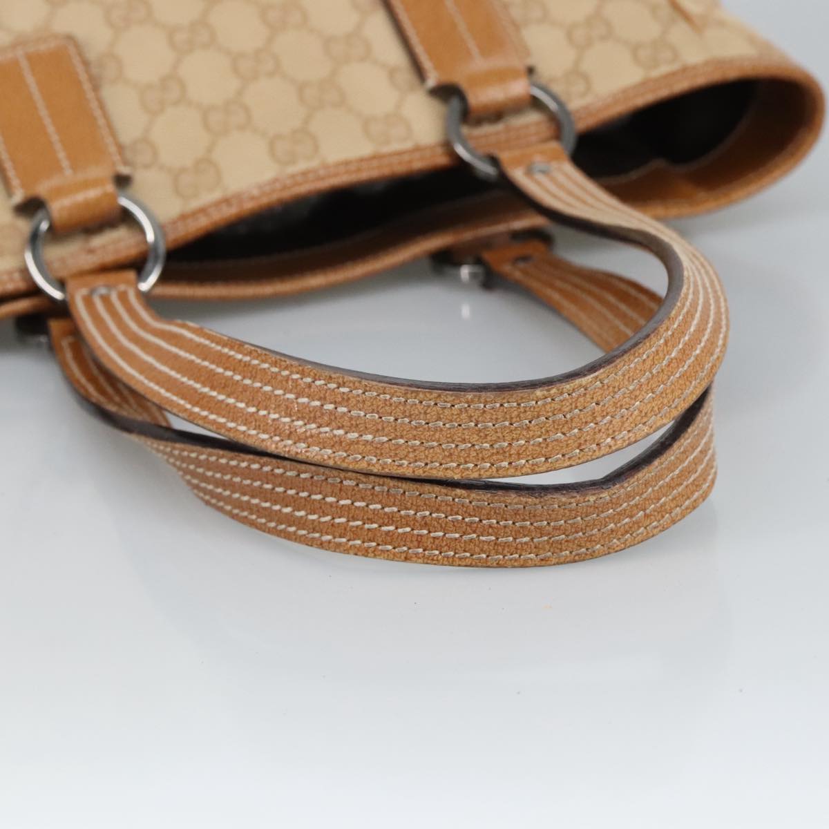 GUCCI GG Canvas Shoulder Bag Beige 113019 99309