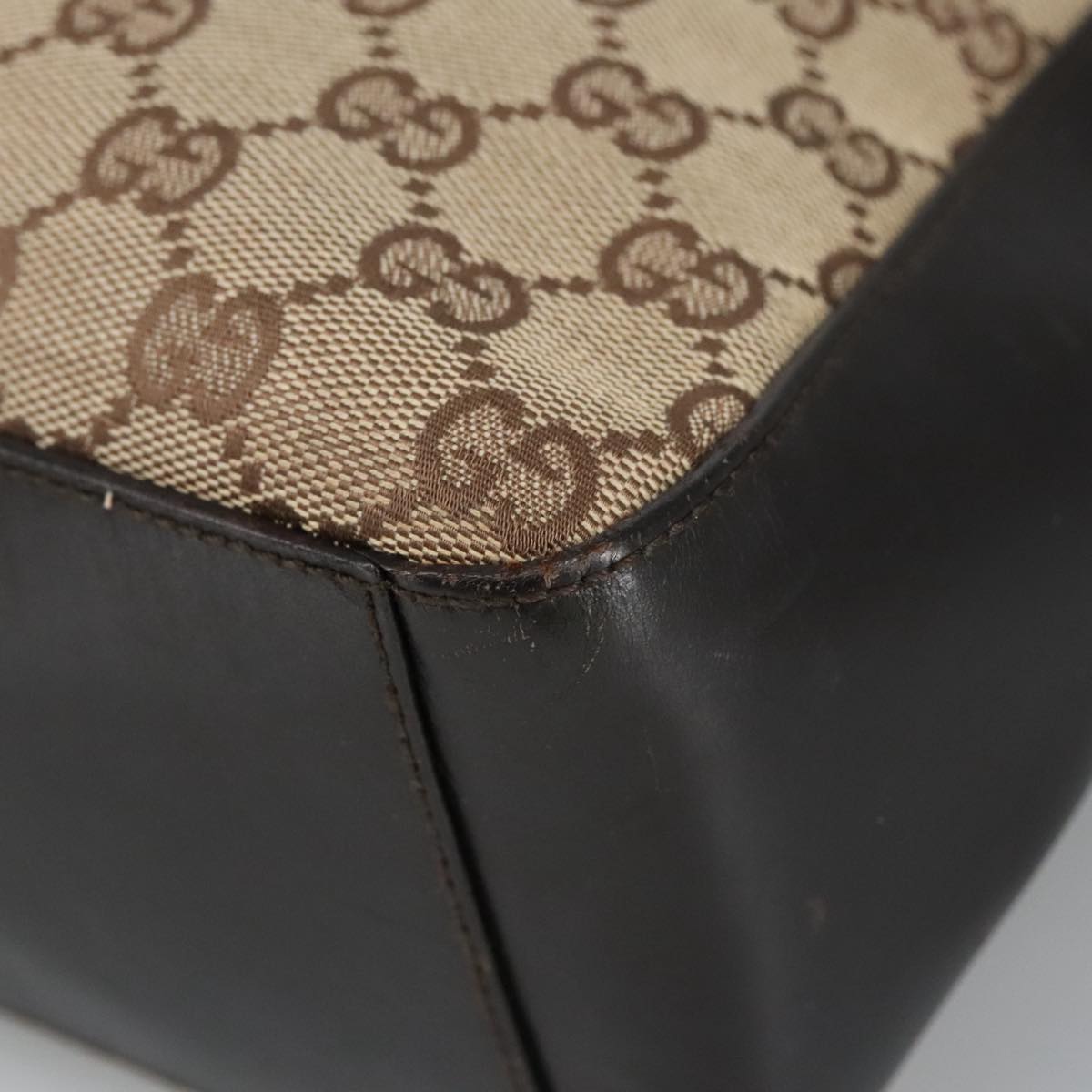GUCCI GG Canvas Hand Bag Beige 001 3770 99311