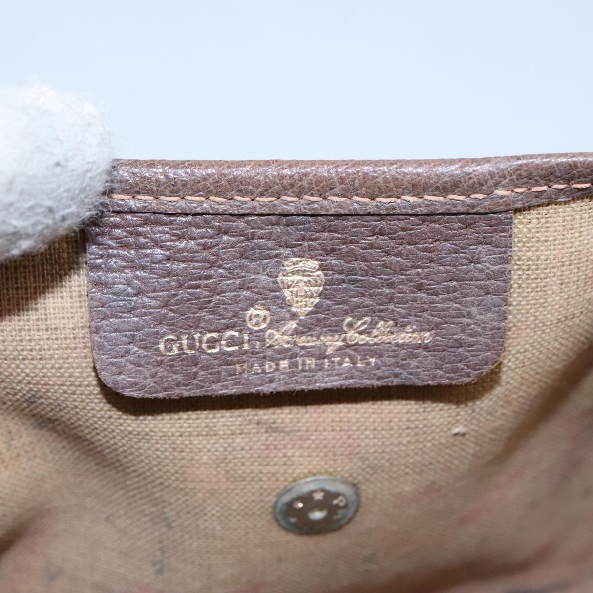 GUCCI GG Supreme Web Sherry Line Pouch PVC Beige Red Green 89 01 021 99314
