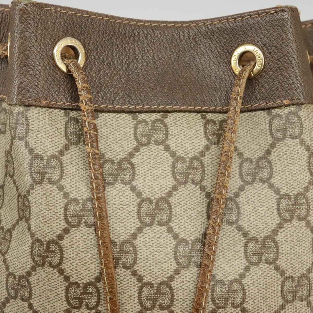 GUCCI GG Supreme Web Sherry Line Shoulder Bag PVC Beige 164 02 034 99316
