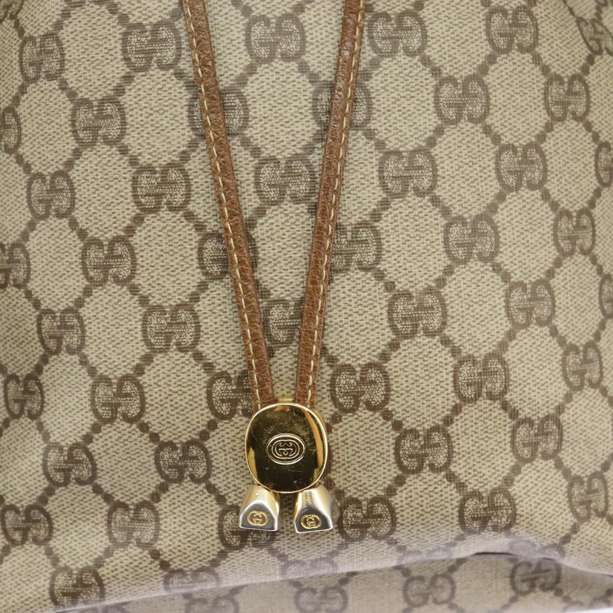 GUCCI GG Supreme Web Sherry Line Shoulder Bag PVC Beige 164 02 034 99316