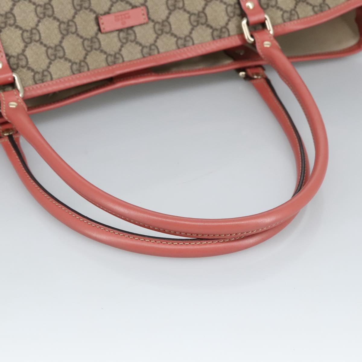 GUCCI GG Supreme Shoulder Bag PVC Beige 197953 99318