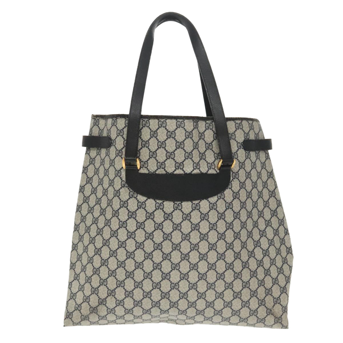 GUCCI GG Supreme Tote Bag PVC Navy Gold 39 02 061 99319