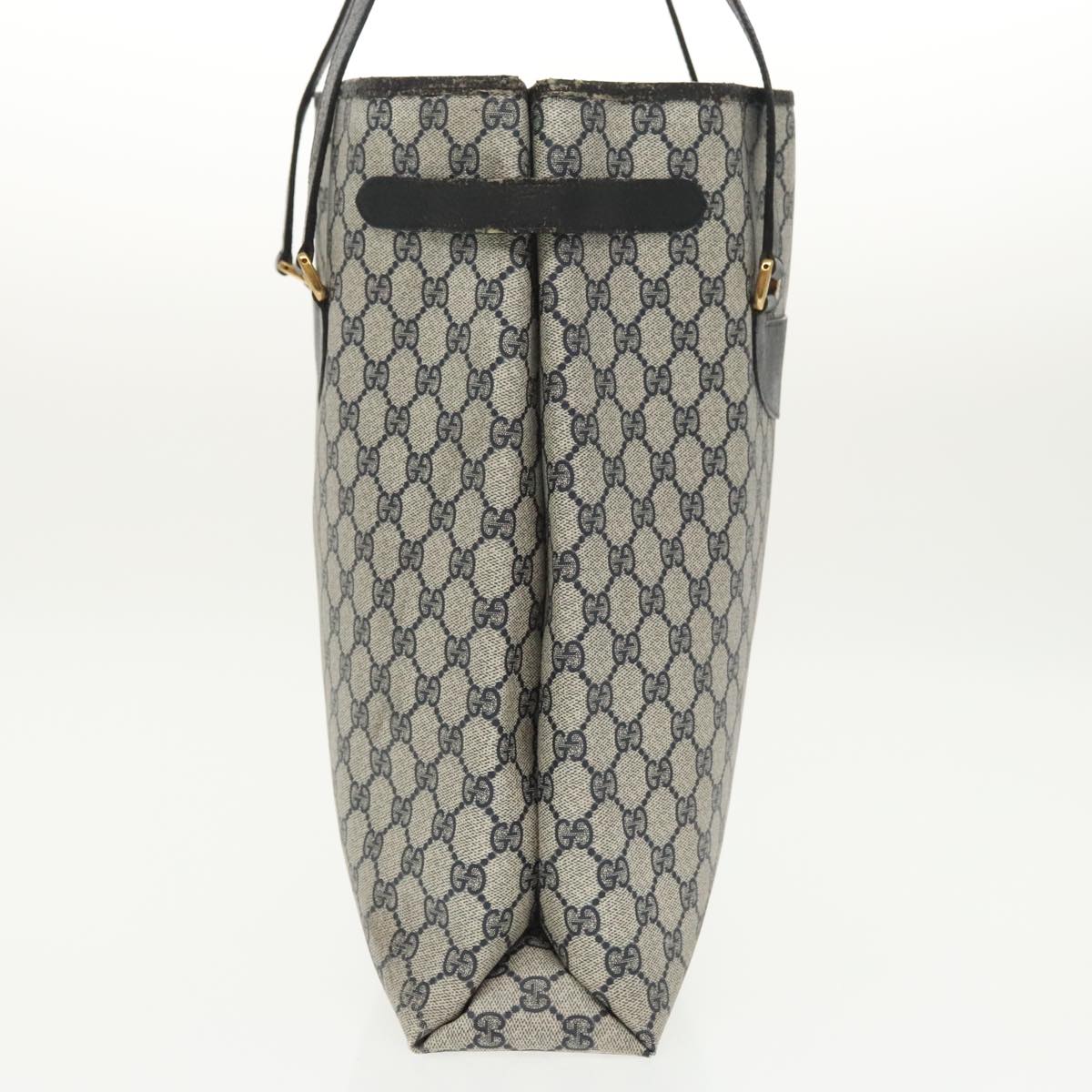 GUCCI GG Supreme Tote Bag PVC Navy Gold 39 02 061 99319