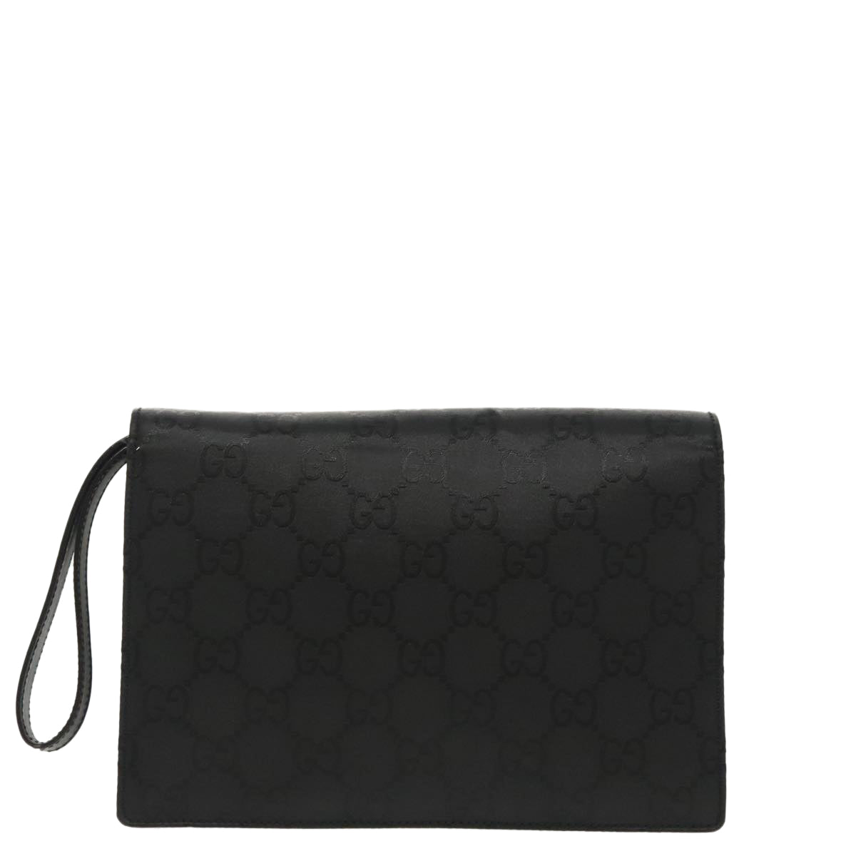 GUCCI GG Canvas Clutch Bag Black Silver 018 1600 99320