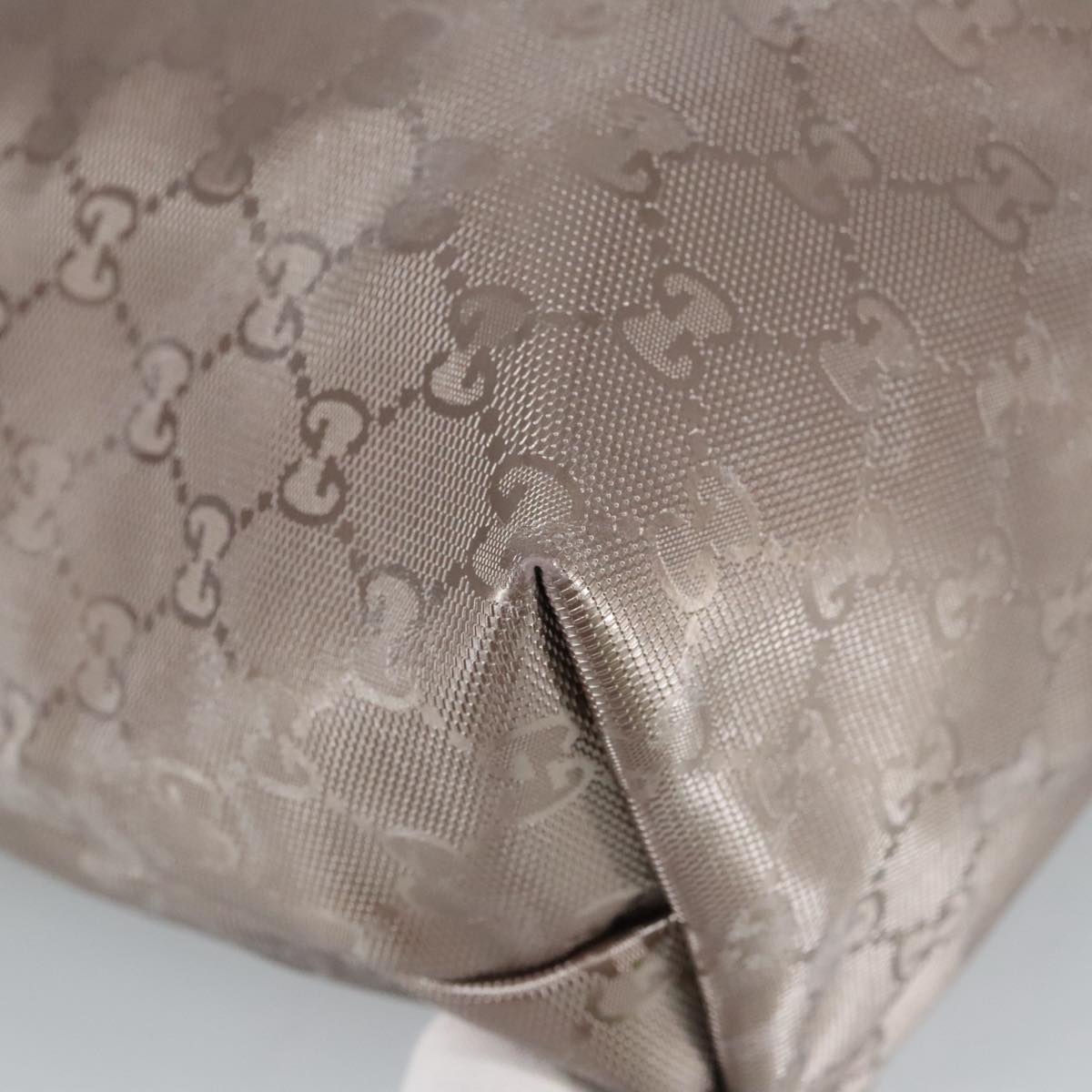 GUCCI GG Canvas Shoulder Bag Gray 327787 99346