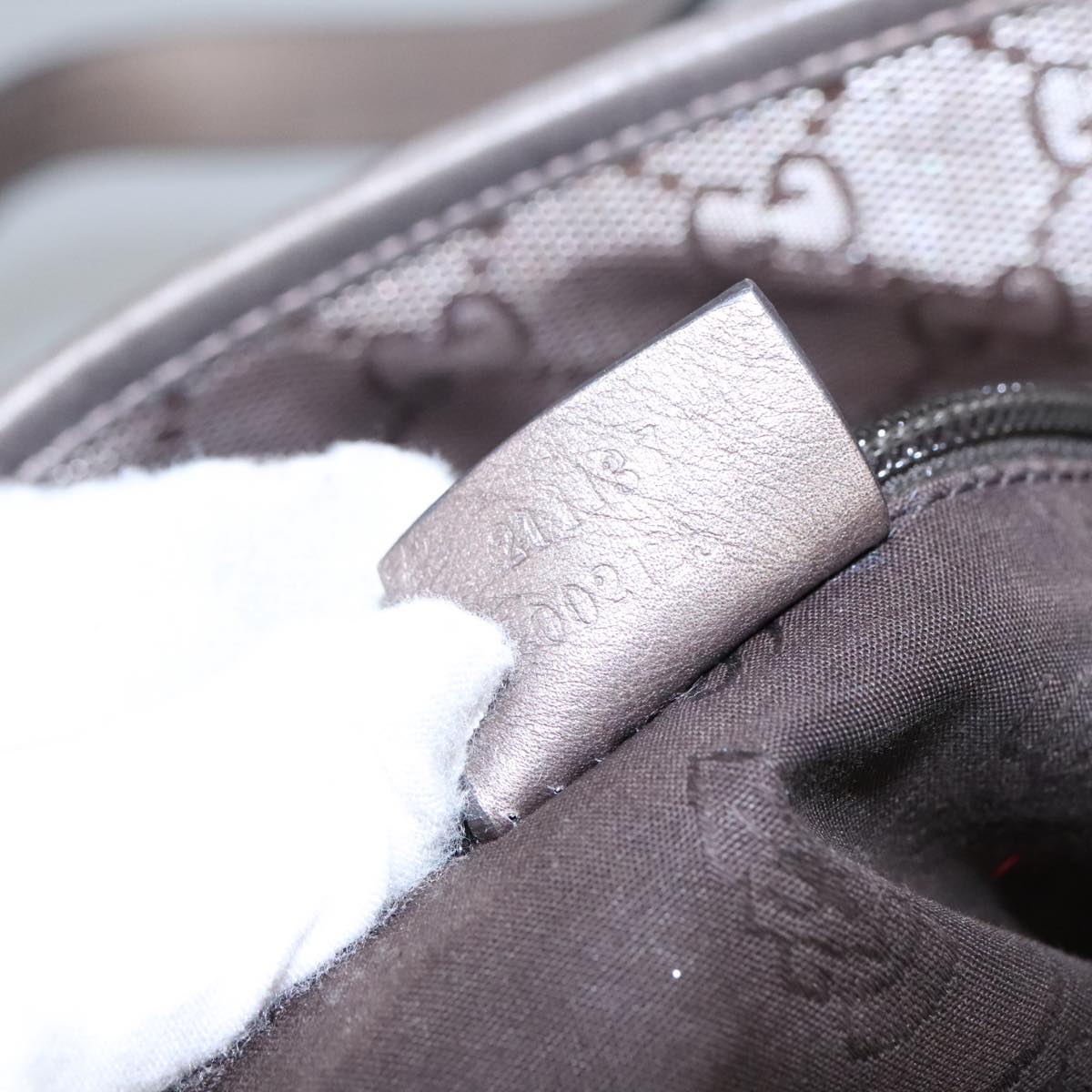 GUCCI GG Canvas Shoulder Bag Gray 327787 99346