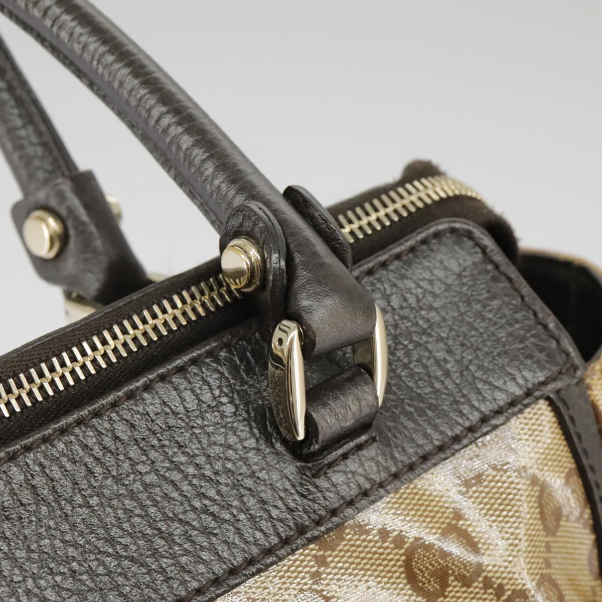 GUCCI GG Crystal Shoulder Bag Beige Gold 327787 99347