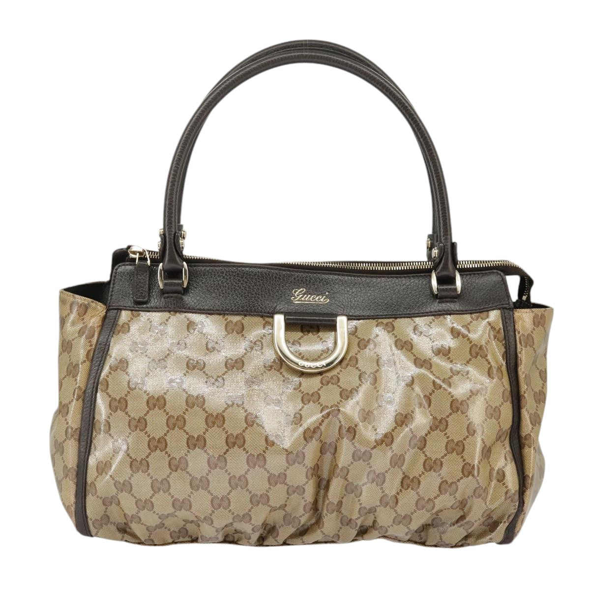 GUCCI GG Crystal Shoulder Bag Beige Gold 327787 99347