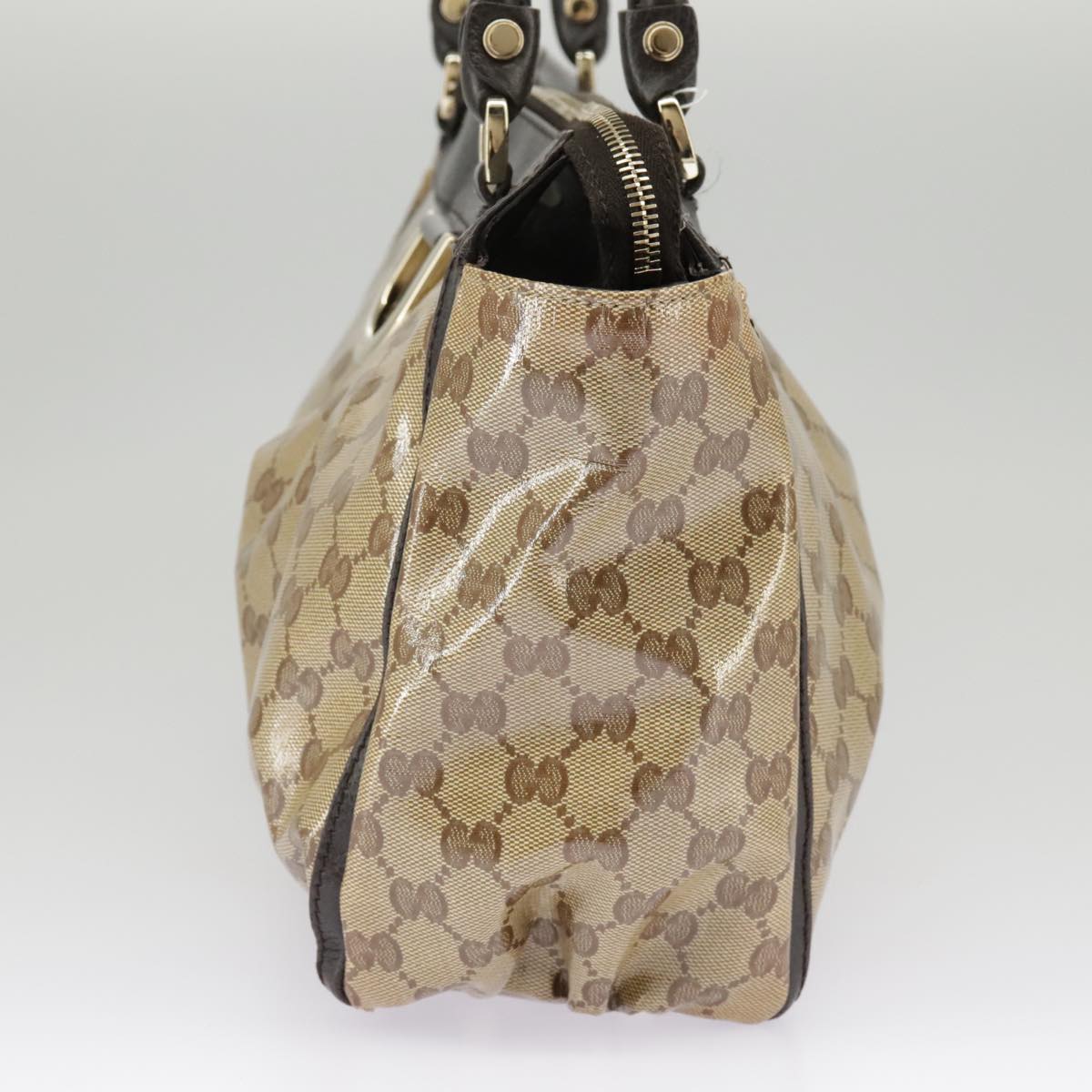 GUCCI GG Crystal Shoulder Bag Beige Gold 327787 99347