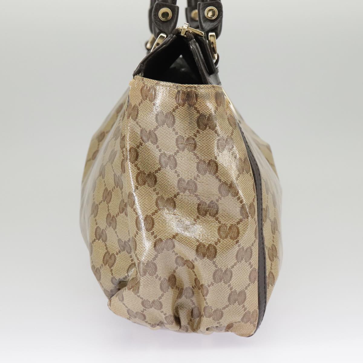 GUCCI GG Crystal Shoulder Bag Beige Gold 327787 99347