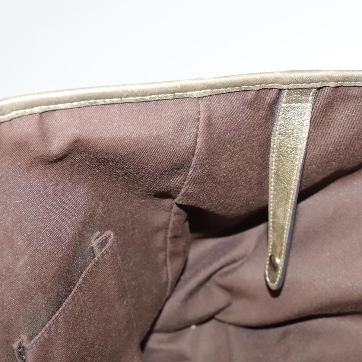 GUCCI GG Canvas Shoulder Bag Brown Gold 163805 99348