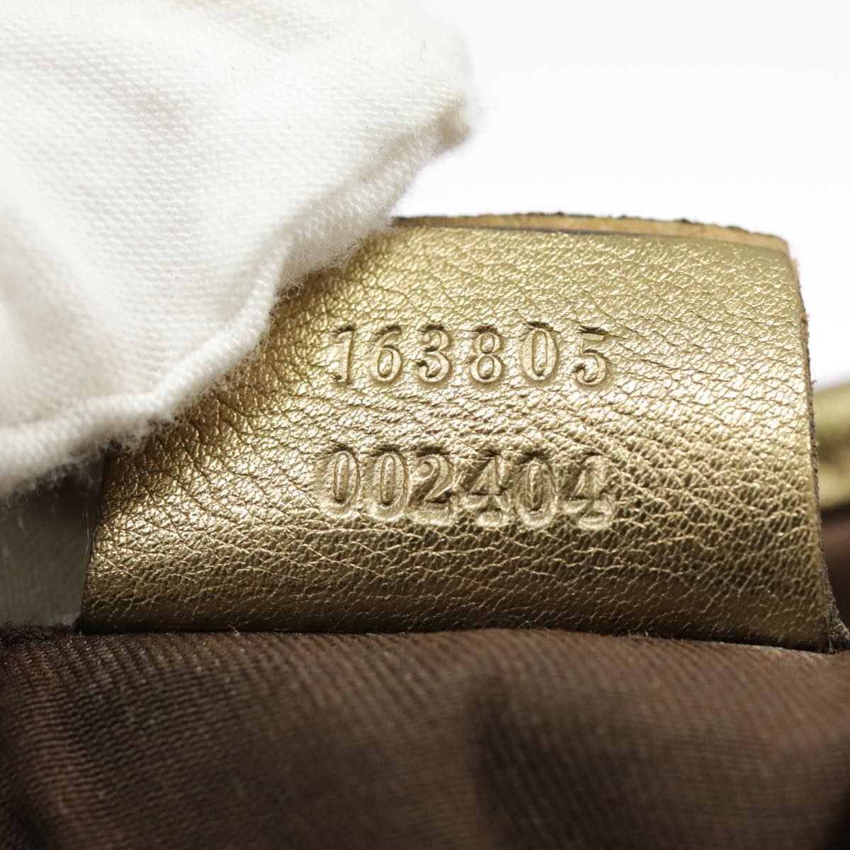 GUCCI GG Canvas Shoulder Bag Brown Gold 163805 99348