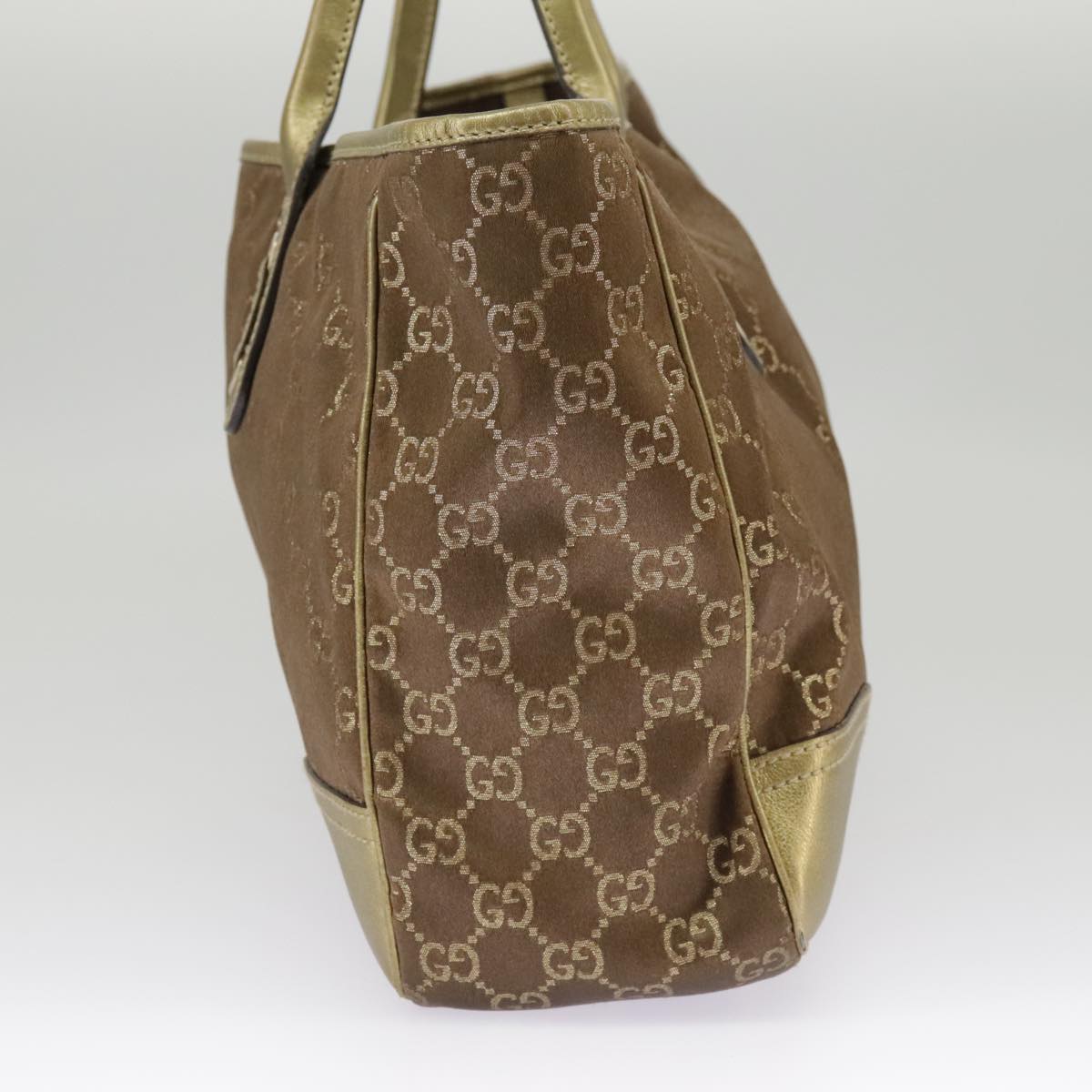 GUCCI GG Canvas Shoulder Bag Brown Gold 163805 99348