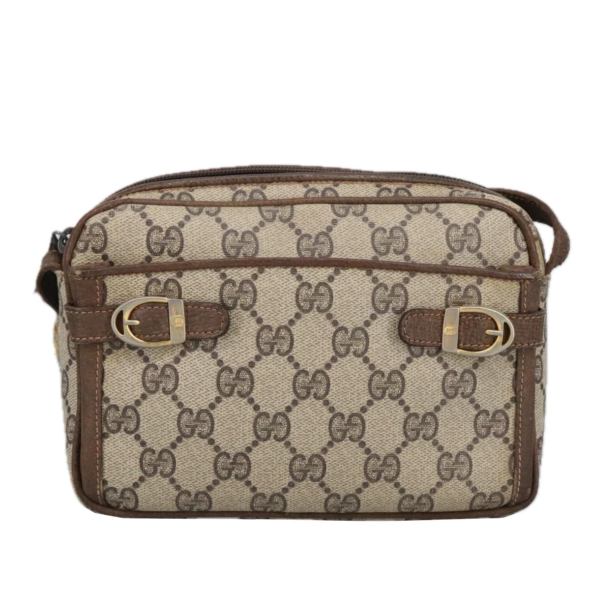 GUCCI GG Supreme Shoulder Bag PVC Beige 99351