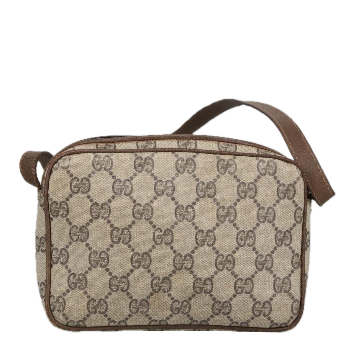 GUCCI GG Supreme Shoulder Bag PVC Beige 99351