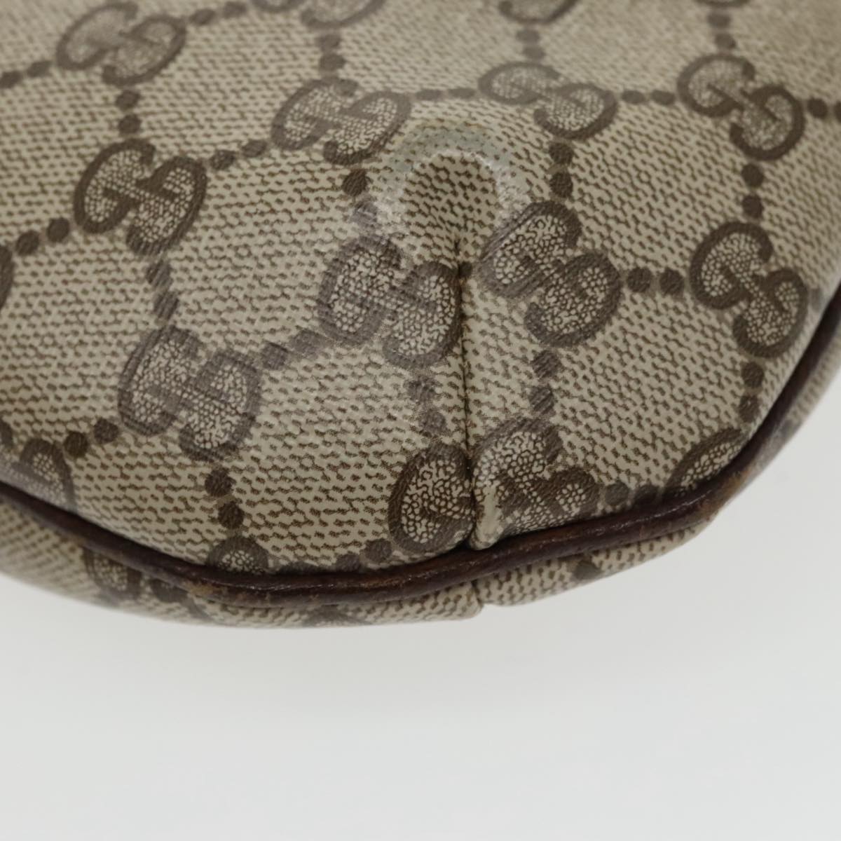 GUCCI GG Supreme Web Sherry Line Shoulder Bag PVC Beige Red Green 99352