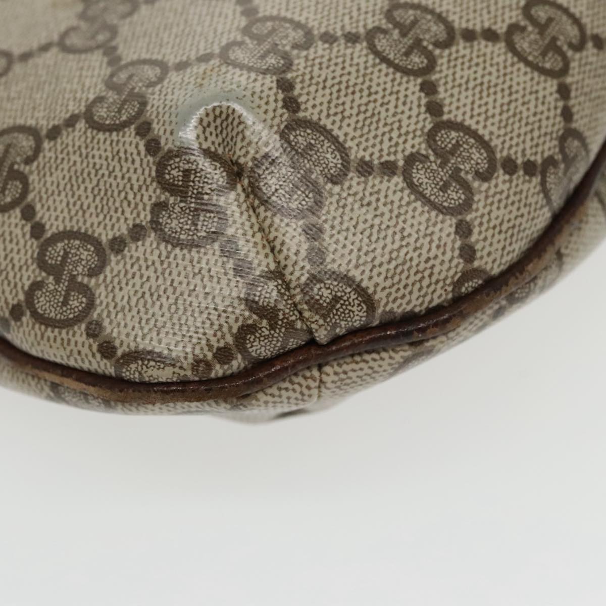 GUCCI GG Supreme Web Sherry Line Shoulder Bag PVC Beige Red Green 99352