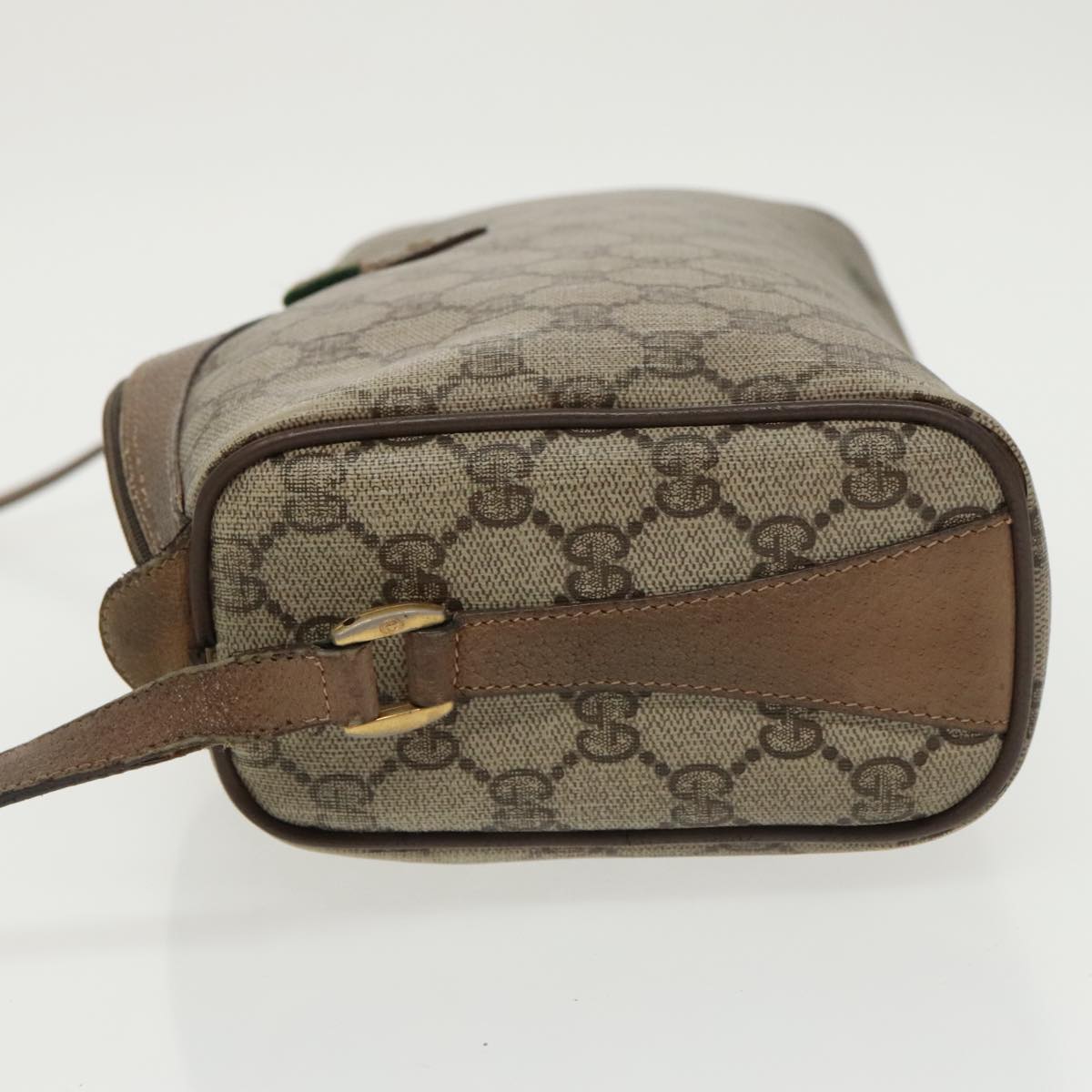 GUCCI GG Supreme Web Sherry Line Shoulder Bag PVC Beige 89 02 017 99353