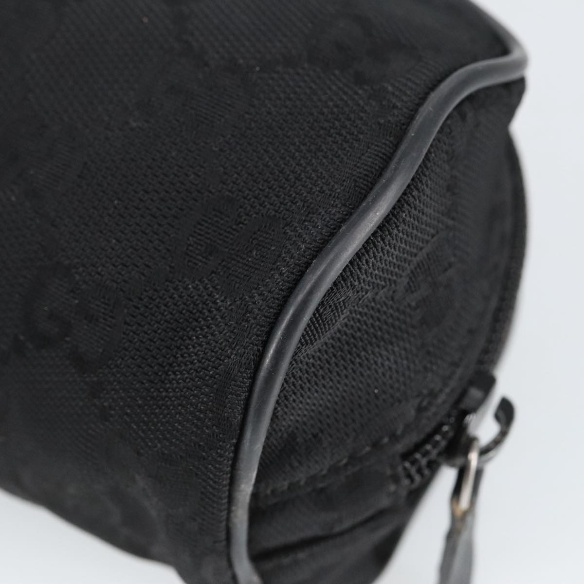 GUCCI GG Canvas Pouch Black Silver 137377 99356