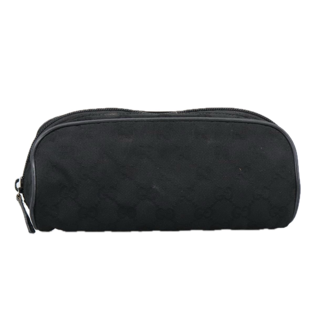 GUCCI GG Canvas Pouch Black Silver 137377 99356