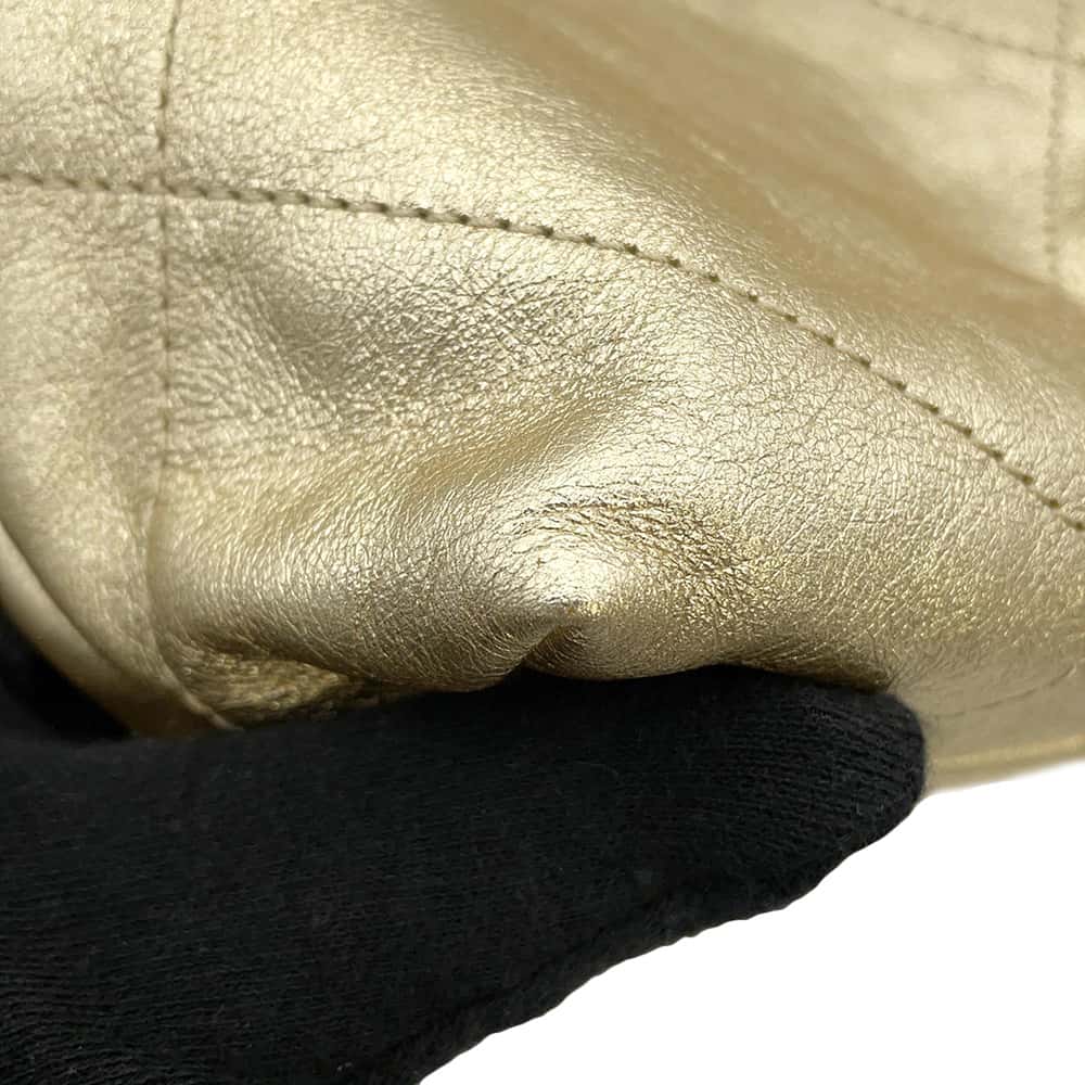 CHANEL CHANEL 22 Handbag GoldAS3261 Metallic Calf LeatherLeather Size Small