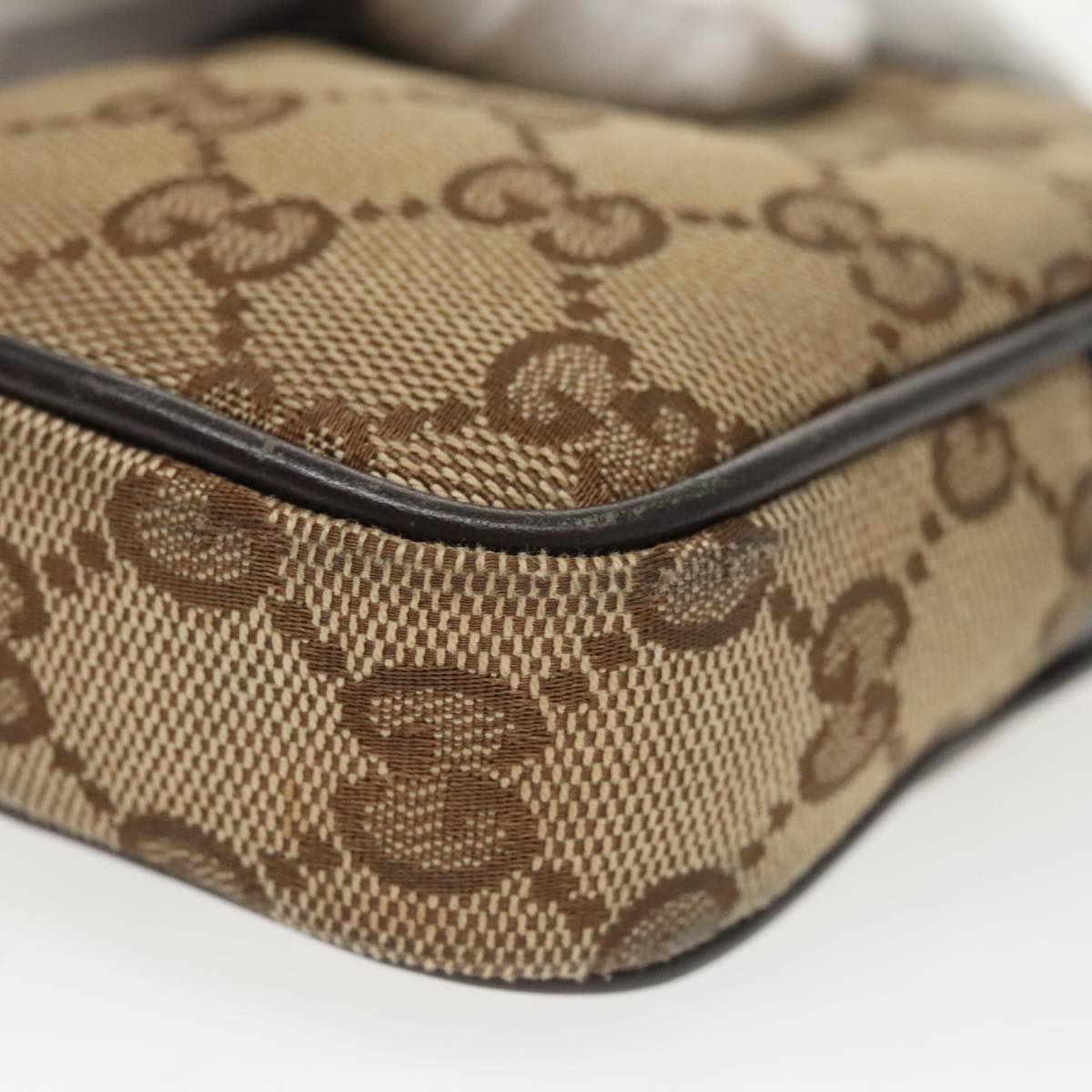 GUCCI GG Canvas Pouch Beige 115249 99414